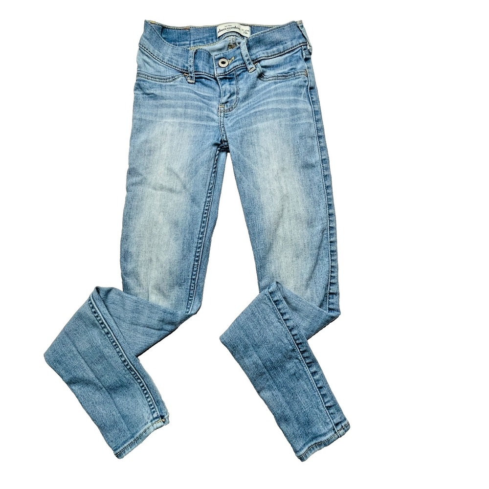 Abercrombie Kids Jeans Size 12 Slim Light Wash Skinny Blue Denim Y2K Indie